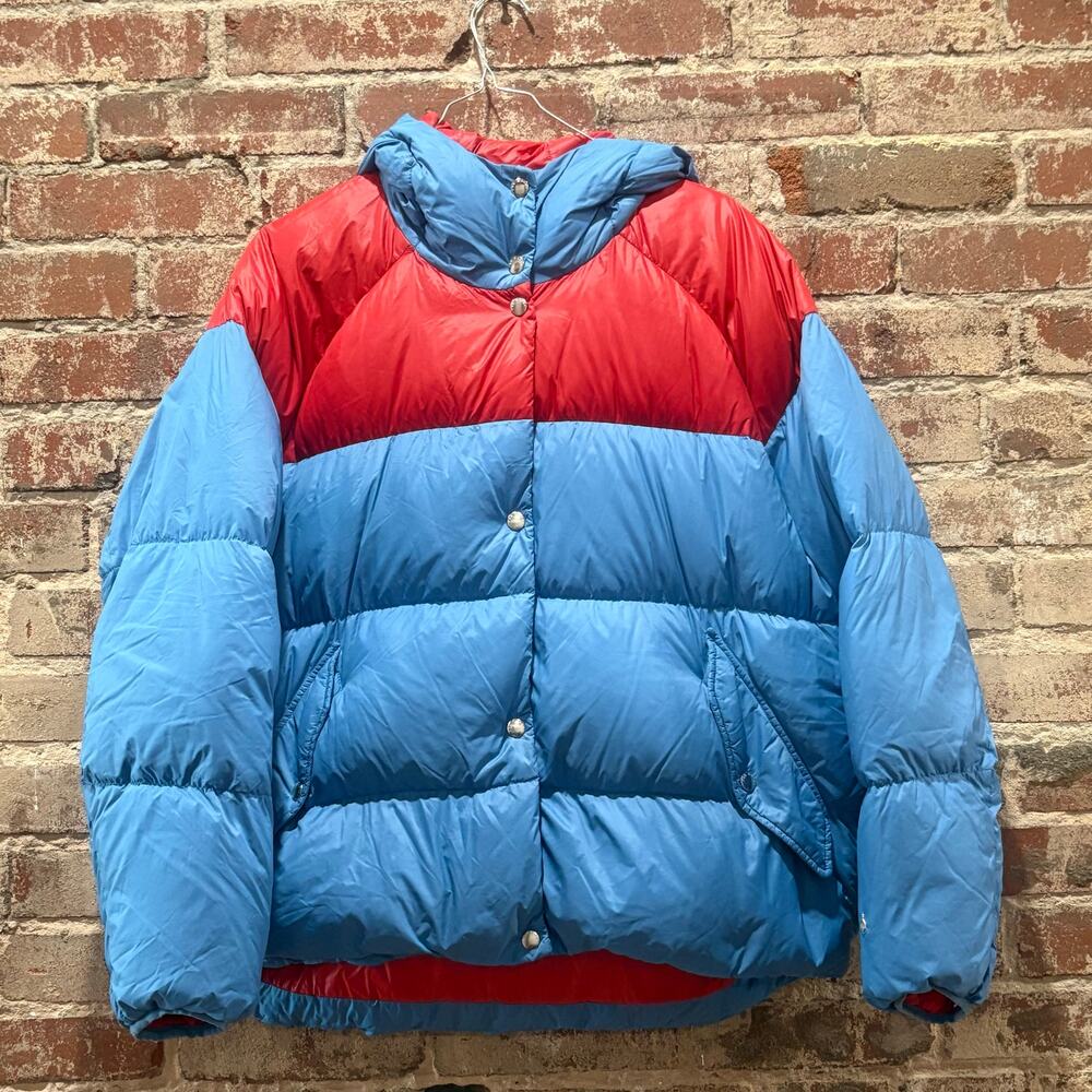 rag & bone Joelle Puffer‎ Jacket Red Blue Size Large - Picture 6 of 11